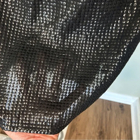 Something Navy Sequin Black Mini Dress - Picture 14 of 16